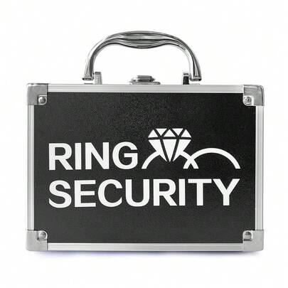 Wedding Ring Security Box For Young Fboys, Portable Buckle Closured Security Briefcase With Padded Pillow Lining, Ring Bearer Gifts For Ceremony Proposal 7.9 X 5.5 X 3.5 Inch{Inchcolor_nameinch:InchBlackCaseinch}
