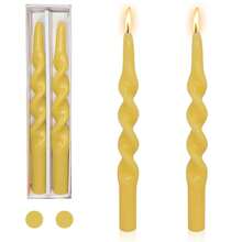 Long Taper Candle Beeswax Candlestick, Handcrafted Bees Wax Spiral Candles Scented Tapered Candle Twisted Candlesticks Wedding Home Dinner Wedding Party Decor,1D-Beeswax{Inchcolor_nameinch:InchBEEWAXinch,Inchsize_nameinch:Inch10INCHinch} - 蜂蠟 - 查看 1