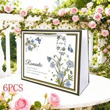 1-6个复古奢华休闲法式时尚横款礼品袋，ins风手提袋，生日礼品袋，高端礼品包装手提袋 - 彩色 - 查看 8