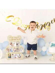 1件“我的第一个青少年里程碑相框 - 儿童木制照片展示架，12个月男孩女孩照片吊坠，完美生日礼物”，青少年配件 - 彩色 - 查看 3