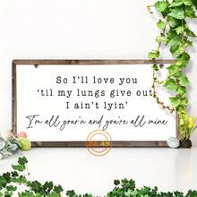 1 Piece Country Farmhouse Wooden Hanging Sign - "So I Will Love You Until My Heart Stops" - Genuine Bedroom Wall Art, Vintage Home Decor, 5.9x 11.8inch , With Twine Loop For Display, Vintage Home Decor Christmas Ornament - Nhiều màu - Xem 5