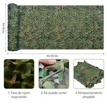 Red de Camuflaje para Camuflaje, Redes de Malla para Caza, Ciegos, Tiro, Disparos, decoración de Fiesta temática Militar, Cubierta de Coche, Red de camuflaje, red de camuflaje, red de camuflaje ciega de caza, decoraciones de fiesta del ejército, redes de valla para sombrilla, ligera, rollo a granel, malla, ideal para acampar, disparar, - Verde militar - Ver 3