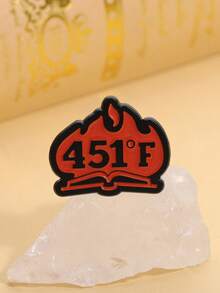 1pc 451 Book Flame Enamel Needle Creative Fun Brooch Clothes Backpack Jewelry Gift For Friends Jewelry Gift - Multicolor - View 9