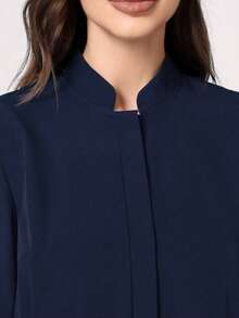 Women's Round Neck Short Sleeve Front Opening Pocket Scrubs Nurse Scrubs Workwear Dentist Healthcare Pet Hospital Laboratory Coat