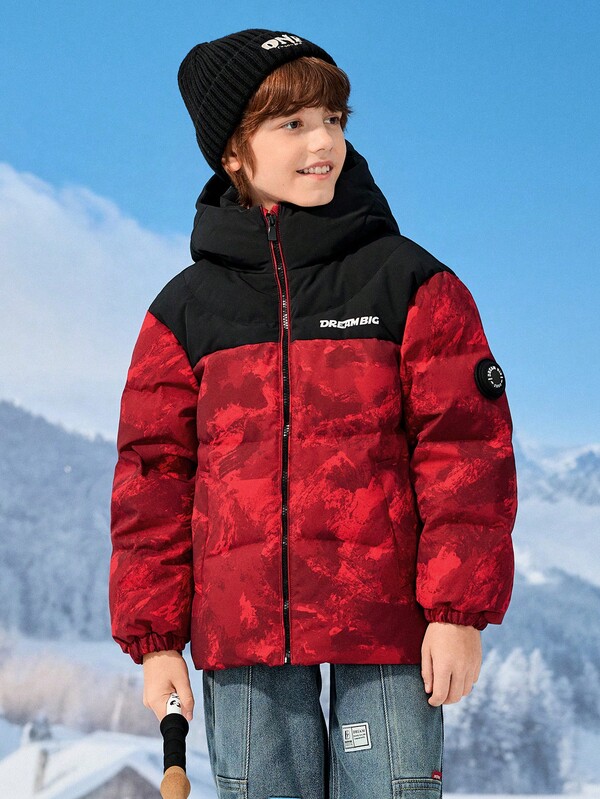 Kids Boys Down Jacket, Winter 2025 Warm & Protective Coat