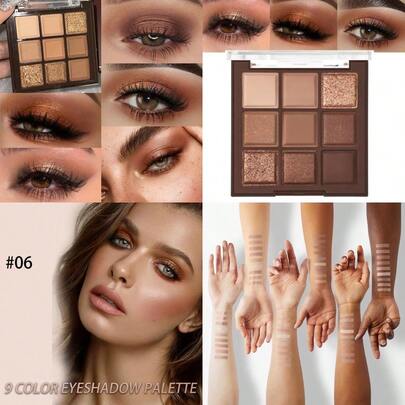 Neutral Nude Brown Smokey Eye Shadow PaletteRose Gold Bronze Naked Cream Eyeshadow Palette Makeup Natural Eyeshadow For Eyes Long Lasting NaturingLooking