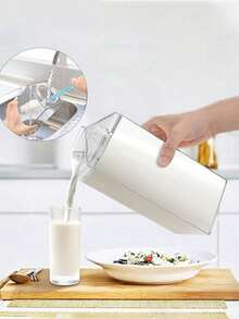 1个透明方形水瓶，透明牛奶盒造型水瓶，多功能便携大容量方形牛奶杯，透明分配瓶，可重复使用，适用于牛奶、咖啡、果汁饮料，防漏可爱方形便携果汁瓶，适合户外运动、旅行、露营、学校活动、家庭厨房电器配件、小工具 - 彩色 - 查看 9
