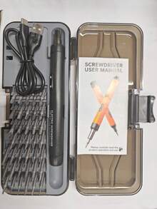 1 件 46 合 1 迷你电动螺丝刀套装，便携式手持式多用途维修套件，带可充电锂聚合物电池，高扭矩，无刷电机，USB 充电，反向功能，铬合金材料，适用于电子产品和家庭使用，38 位适用于 PC、智能手机、Android、手表、笔记本电脑 - 彩色 - 查看 15