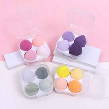 Four-Color Teardrop Makeup Sponge Set, Beauty Combination, Multiple Colors, Professional-Grade Skin-Friendly Powder Puff, Detailed Makeup Application Of Corners Of Eyes And Nose, Soft Sponge That Does Not Absorb Powder, Dual-Use Wet And Dry Beauty Tools, Makeup Artist Recommended, Essential Travel Makeup, Comes With A Cleaning Storage Box,Cheap,Valentine's Day,Cheap Items,Travel,Travel Essential,Room Decor,Valentine's,Cheap Stuff,Room,1 Dollar Items,Vacation Essentials,Gifts Women,Bedroom,Valentine,99 Cent - 彩色 - 查看 7