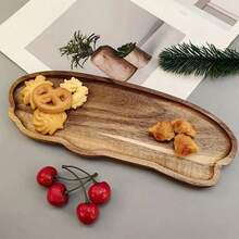 1pc, Rosewood Tray, Dining Plate, Bathroom Countertop Wooden Vanity Tray, Soap Dish Holder, For Desktop Decoration, Kitchen Display, Home Decor, Storage And More. Suitable For Valentine's Day, Party Use. - Brown - View 4