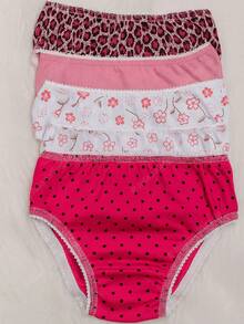 Set Of 10 Comfortable Girls' Panties For Children Ages 2 To 8 - Valentina DESC - 彩色 - 查看 6
