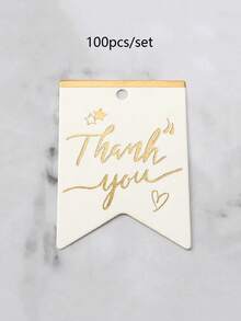100pcs Thank You Kraft Paper Gift Wrapping Tags - Vintage Hanging Labels For Wedding, Birthday, Diy Crafts, And Home Gift Packaging Decorations - Swallowtail - View 7