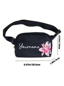 DIY Customizable White Jumpsuit Waist Bag, Fashionable Item, Classic Multifunctional. This Waterproof Multifunctional Crossbody Bag Makes Your Jumpsuit Both Stylish And Tidy! A Gift For Family And Friends. - Black - View 6