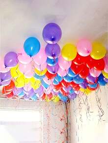 100pcs/Roll Double-Sided Transparent Balloon Glue Dots, Suitable For Wedding And Birthday Decorations - Multicolor - View 2