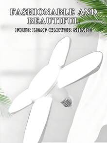 1/2/4pcs LED Bulb Ceiling Fan Blade Timing Light, AC85-265V 28W Foldable LED Bulb Ceiling Light, Suitable For Warehouse, Factory, Home, Bar, Restaurant And Hotel Decoration - MIME Leaf Light - View 5