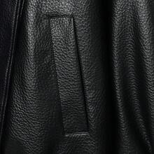 Áo khoác da nữ dáng rộng mùa thu đông, áo khoác mô tô thời trang đường phố, màu trơn với túi khóa kéo màu đen. - màu đen - Xem 12