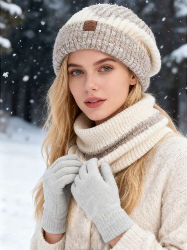 1/2/3 pezzi Berretto lavorato a maglia unisex per autunno/inverno, con protezione per le orecchie, adatto per uso quotidiano, viaggi all'aperto, escursioni, sci, ciclismo, arrampicata, accessori per tenersi al caldo, regalo di San Valentino