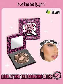 MISSLYN - Look At Her 腮红粉，情人节，情人节礼物，双色修容腮红，高显色度修容腮红粉，不褪色修容腮红粉，持久显色修容腮红粉，光泽修容腮红粉，轻盈修容腮红粉，自然腮红。情人节礼物 - #3 Wild Spirit - 查看 2