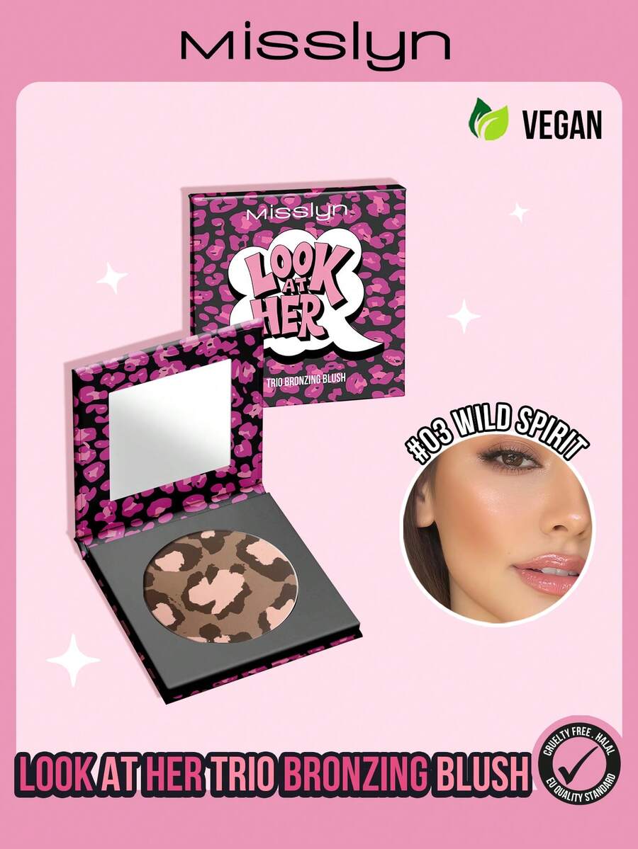 MISSLYN - Look At Her 腮红粉，情人节，情人节礼物，双色修容腮红，高显色度修容腮红粉，不褪色修容腮红粉，持久显色修容腮红粉，光泽修容腮红粉，轻盈修容腮红粉，自然腮红。情人节礼物