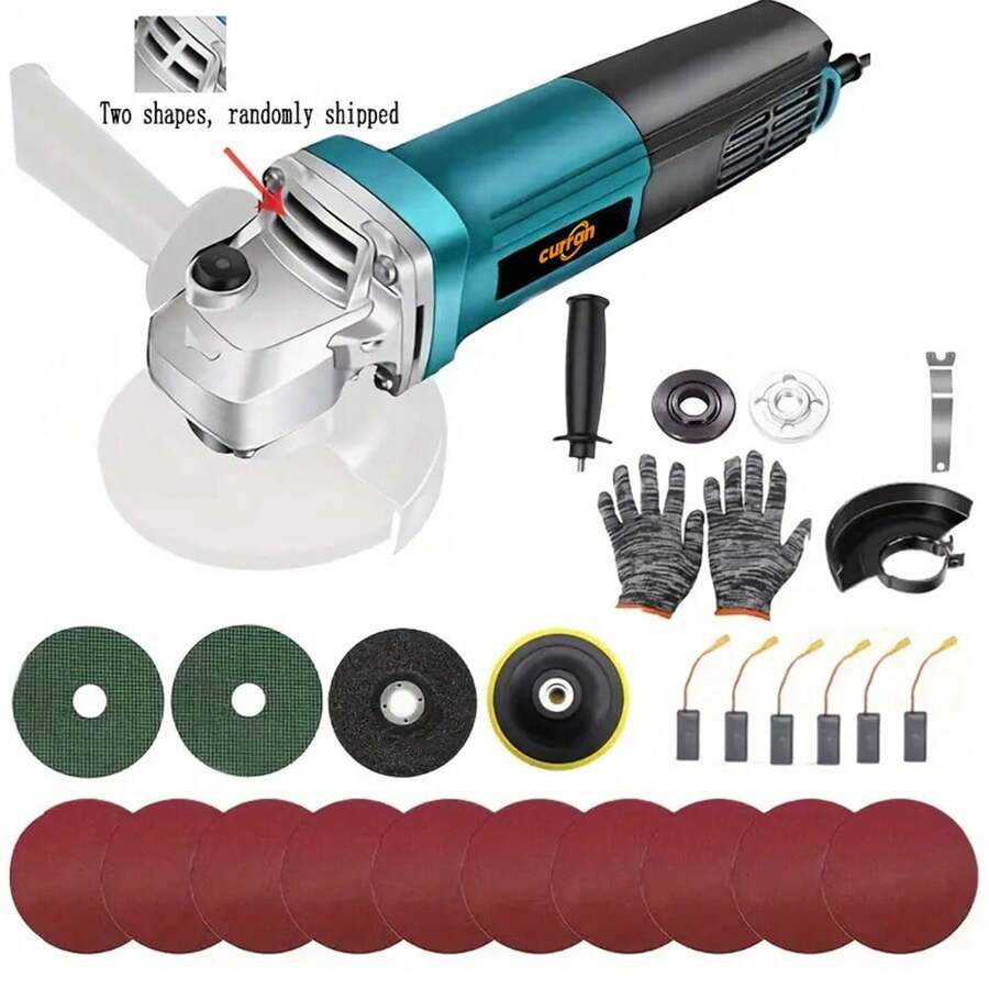 1 Juego, Con Accesorios, Esmeriladora Angular, Afiladora, Máquina Pulidora, Esmeriladora Manual, 110v, Herramienta Eléctrica Industrial, Pulidora De Autos, Juego Completo De Accesorios, Molienda De Metal Y Piedra Con - Tipo de Enchufe A USA (110-127V) - Ver 1