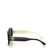 Tory Burch Oval Sunglasses, 52mm |  | Women Sunglasses - Black - View 3