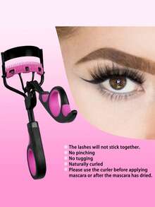 1 Stück Wimpernzange mit Kamm, Edelstahl rutschfester Griff Wimpernformer, Make-up-Werkzeug mit integriertem Kamm, geeignet für Frauen und Mädchen, günstig, Strumpfhalter, Make-up, Make-up-Utensilien, günstige Sachen, Geschenke, Geschenke für Frauen, Weihnachtsgeschenke