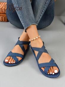 Women's Simple Ankle Strap Fashion Flat Sandals
