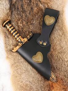 1件万圣节中世纪剑鞘文艺复兴复古腰带维京骑士男士道具角色扮演皮革剑鞘腰带节日派对、角色扮演、中世纪配饰（不含刀） - B款多色 - 查看 6