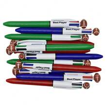 30 PCS Multicolor Rugby Football Ballpoint Pen Retractable 4 In 1 Colored Pens Cool Ball Sports Pen 4 Color Pens For Schoolsss Students Party Office{Inchcolorinch:InchMulticolorinch} - 多色 - 查看 8