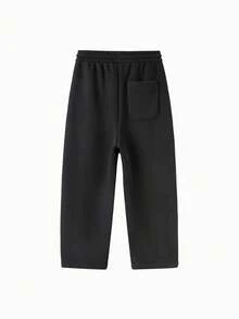 Balabala Kids Boys Fleece Jogger Pants, Winter 2025 Warm & Casual - Black - View 6