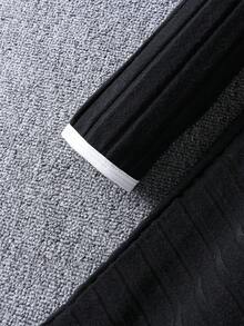 Girls Elegant Bow Collar Long Sleeve Dress, Suitable For Casual Daily Wear, Autumn - Black - View 6