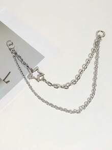 سلسلة بنطلون الجمجمة الرائعة للرجال - إكسسوارات أسلوب الشارع الهيب هوب - فضي - مشاهدة 7