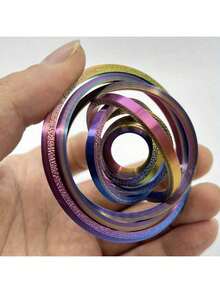 1pc, Random Rings, Random Color, 3D Printed Decompression Disc, Spiral Polyinner Desk ToTrendy …Decor, Halloween/Christmas/New Year Small Gift - Multicolor - View 6