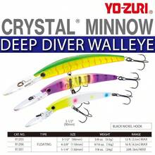 Crankbait de buceo extra profundo Yo-Zuri Crystal Minnow flotante para walleye - payaso, 4 3/8 pulgadas - Ver 3