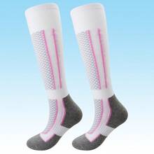 1 双滑雪袜，男女户外长筒袜，加厚保暖毛巾底运动袜，多色可选，秋冬