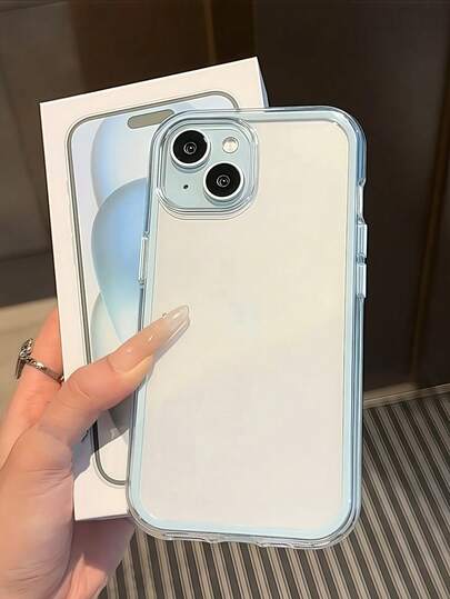 Alloy Minimalist White Pink Black Blue Solid Color Material Fashion Phone Cases Shockproof High-End Triple-Layer Thick Hard Material Fashionable Smart Phone Case Vibrant Solid Color Frames Personalized Creative Simple Stylish Design Comprehensive Protection Drops Transparent Feel Rich Colors Water-Resistant Anti-Fall Scratch-Resistant Birthday Spring Office Professional Gift