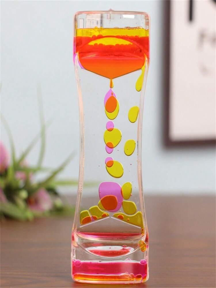 1pc Acrylic Liquid Timer - Dual Color Oil Drop Timer - Decorative Timer For Desk, Shelf And Bedside - Battery-Free - Unique Mother's Day And Valentine's Day Gift - Multicolor - View 10