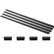 6.5ft Stainless Steel Handrail (1/4 Pack) & Complete Cable Railing Kit With 35in Posts, Plus 2 Pack POM Handrail Connectors (Flat HT-04/Corner HT-05) - Matte Black, Rectangular/Adjustable/Cuttable, For Indoor/Outdoor Stairs, Deck, Balcony - 6.5ft 4-pack - View 8