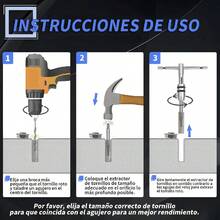 Juego de 26 piezas de extractores de tornillos y juego de brocas izquierdas, con adaptador hexagonal, herramienta de extracción de tornillos fácil de quitar para pernos pelados, dañados, oxidados - Plateado - Ver 5