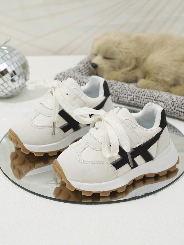 A Pair Of Retro Little Waist Sports Shoes For Both Boy And Girl, Popular In Spring And Autumn 2025 For Baby Girls, Shoes, Fashionable And Casual Shoes For Boys, Suitable For All Seasons