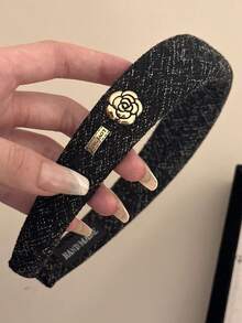 3件/1件装女士复古格子拼接布艺发箍，高冠海绵发圈头饰，适合户外、秋冬季节佩戴，女士发带发饰头饰 - 彩色 - 查看 8