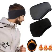 High-Elasticity Warm Sports Headband With Extended Earmuffs Unisex Headband For Winter Skiing And Hiking Wide-Brimmed Fit Design - Multicolor - View 5