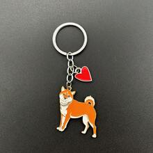 2pcs Cute Cartoon Corgi Keychain Pendant, Fashion Bag Charm, Pet Decor, Alloy Small Gift - Multicolor - View 6