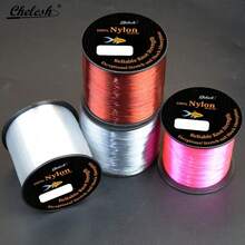 Chelesh Línea de pesca de nailon de 1000m/39370 pulgadas, de alta resistencia de un solo hilo, transparente, rosa rojo, burdeos, gris negro, verde oliva, con opciones de resistencia a la tracción de 6LB-38LB, duradera y resistente a la abrasión, lanzamiento suave, ligera y flexible, resistente a la corrosión, baja absorción de agua, textura suave, fácil de controlar y atar, adecuada para pesca de mar, pesca de estanque, pesca de carpas, pesca con señuelos, manualidades de joyería, regalo de pesca - Multicolor - Ver 5