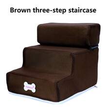 Dog Stairs For High Beds, 3-Step Dog Steps For Small Dogs And Cats, Pet Stairs For High Bed Climbing, Non-Slip Balanced Pet Step Indoor