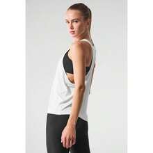 Alo Yoga Day Tank - White |  | Pilates Set - trắng - Xem 4