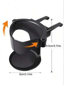 Soporte para taza de coche multifuncional para ranura de ventilación con portabotellas, cenicero y soporte para taza de café - Negro - Ver 6