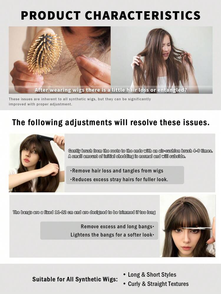 NICKY WALL Dark Brown Bob Wigs For Women Short Straight Cute Wig With Bangs Natural Fashionable Synthetic Heat Resistant Fiber Wig For Girls Daily Party Use 12 Inch ( Black-Brown ) - Black Brown - View 9