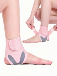 1 قطعة - دعامة الكاحل قابلة للتعديل للرجال والنساء، مع وسادة الكاحل السيليكونية بشكل U- مع أداتي ربط قابلتين للتحرير- دعامة ضغط الكاحل، دعامة لقوس القدم للتمرين والجيم والرياضة والجري والسلة والكرة الطائرة! (أسود/وردي/رمادي) - اكسسوارات الجيم - متعدد الألوان - مشاهدة 6