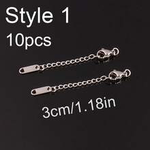 10个不锈钢龙虾扣连接器，用于DIY珠宝制作，5厘米几何心形尾链 - 龍蝦扣尾鏈 - 查看 11